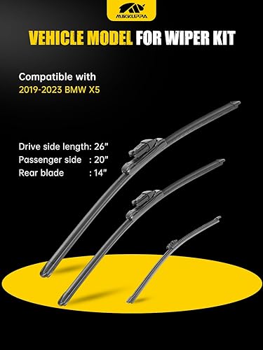 Vista 328 de MIKKUPPA Limpiaparabrisas de 26 pulgadas + 23 pulgadas + 12 pulgadas, repuesto para Mercedes-Benz 2013-2016 GL350 GL450, 2012-2015 ML350 ML550 ML63