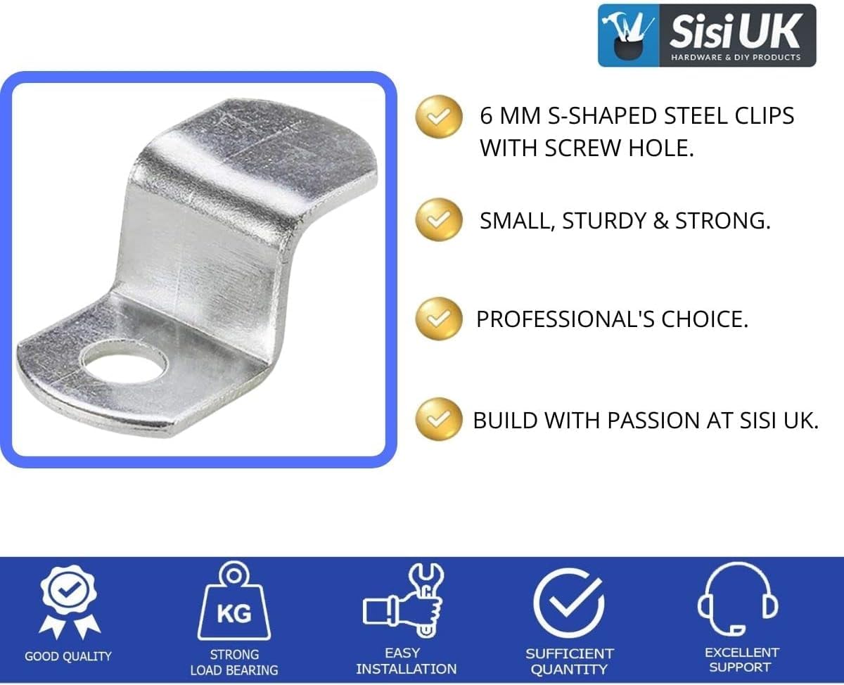 Canvas Offset Clips 9mm Picture Photo Frame Stretch Canvas Frame Mirror Clips Shadow Box Picture Framing Zinc Plated Z Cleats Pack of 100 - Image 4