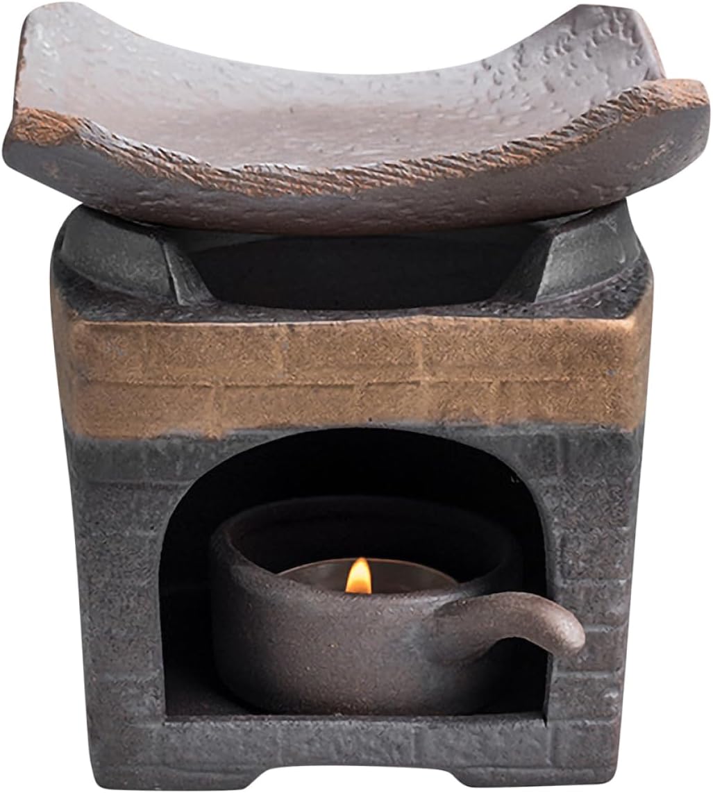 1set Ceramic Tea Warmer Retro Teapot Holder for Home Office Decor for Warming Brewing Tea Design Fine Craftsmanship