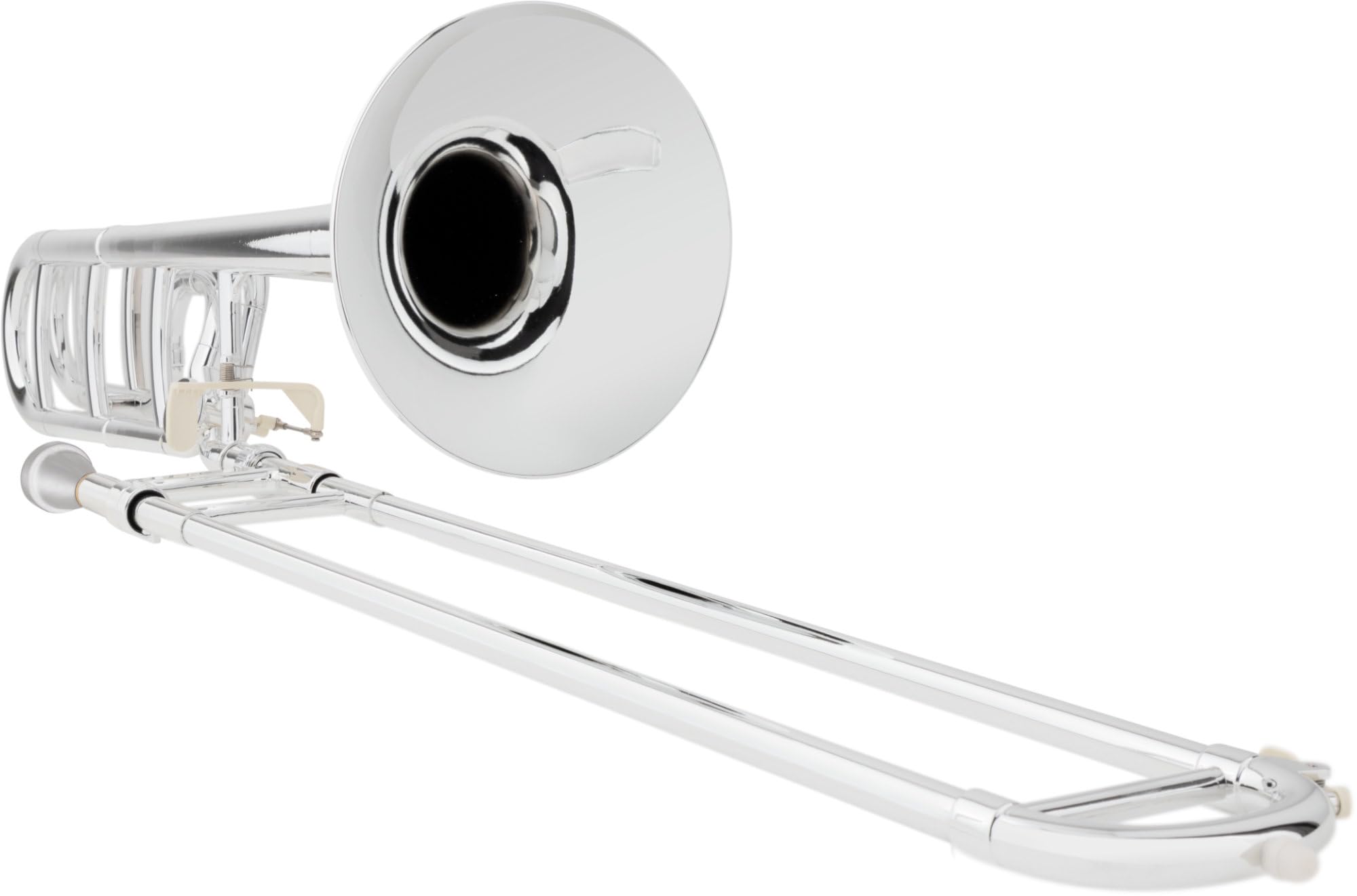 Classic Cantabile MardiBrass Trombone Quart en ABS - Accord Bb/F - Coulisse en fibre de verre - 850g léger - Perçage : 13,9 mm - avec embouchure et housse - argent