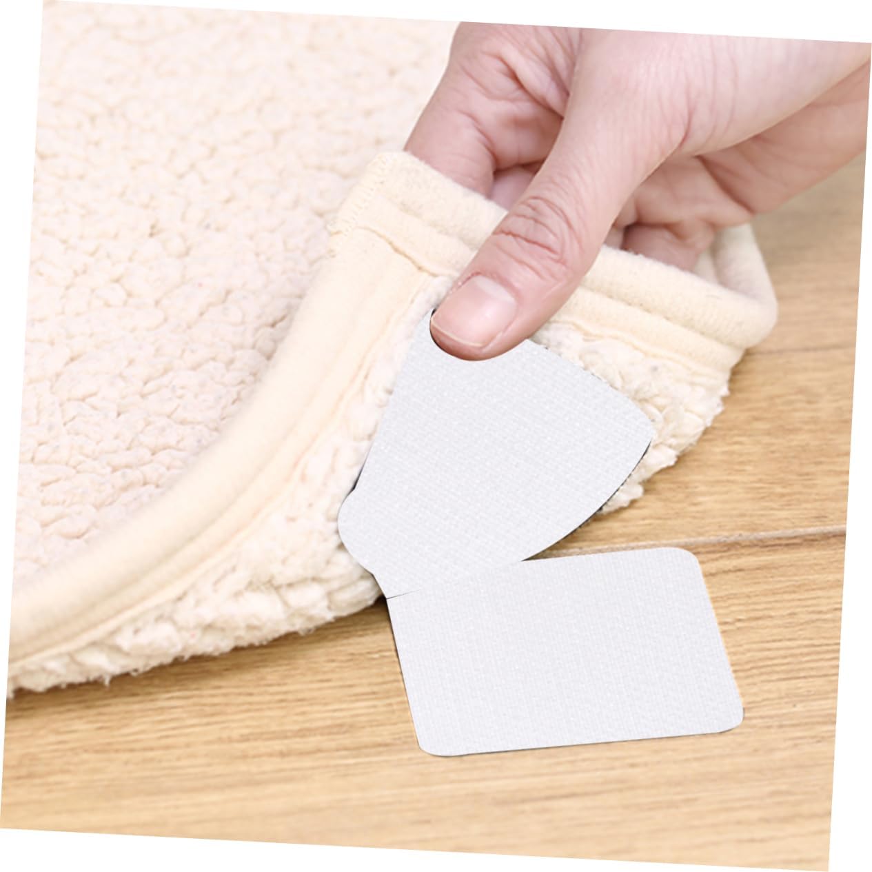 SHINEOFI 40pcs Double-Sided Self-Adhesive Rectangular Sofa Stickers Creative Carpet Markers for Home Use and Practical White Strips for Securing Sofa Bed and Carpets