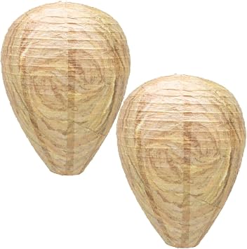Best Bee Brothers Wasp Nest Decoy, Collapsible Fake Wasp Nest 2 Pack - Deterrent for Wasps and Yellowjackets