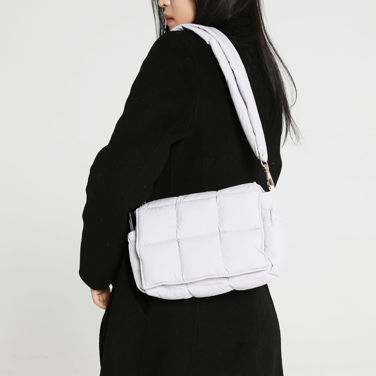 NAARIIAN Crossbody Bag for Women Quilted Puffer Purse Fashion Lightweight Travel Handbags Cute Small Shoulder Bag