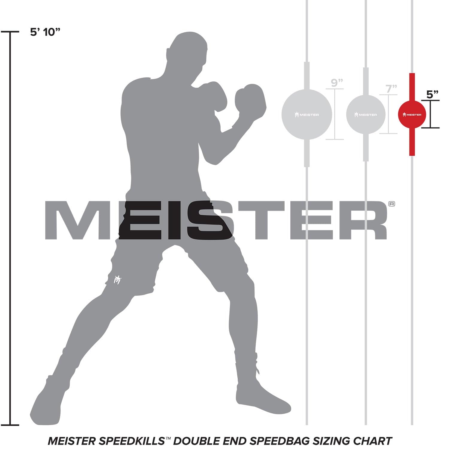 Meister SpeedKills - Bolsa de Piel de Doble Extremo con Cuerdas elásticas y Bolsa de látex Ligera