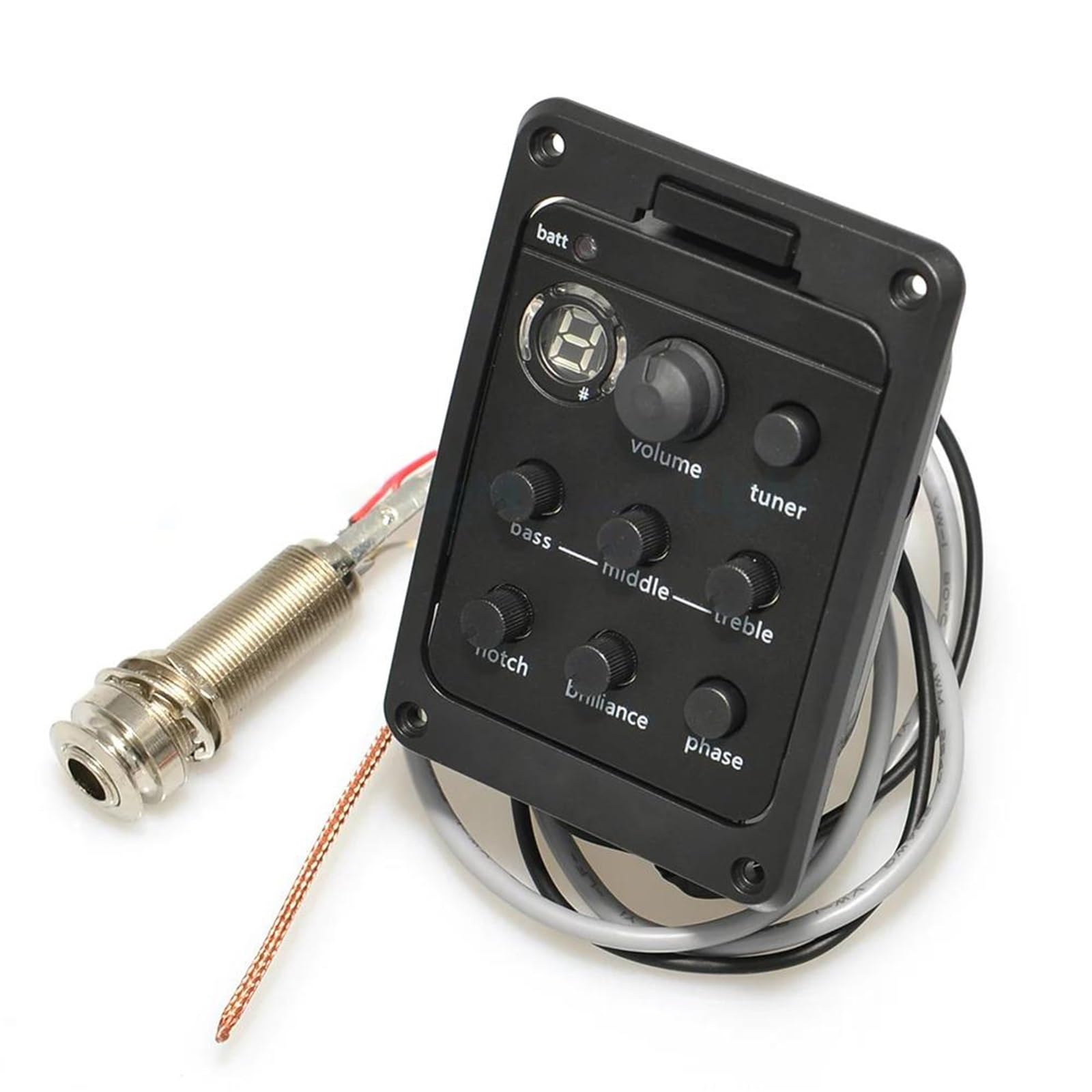 4 -pasmowy Gitara Akustyczna Przedwzmacniacz EQ Tuner Piezo Mic Beat For Acoustic Guitar Pickups Akcesoria(301 with Mic)