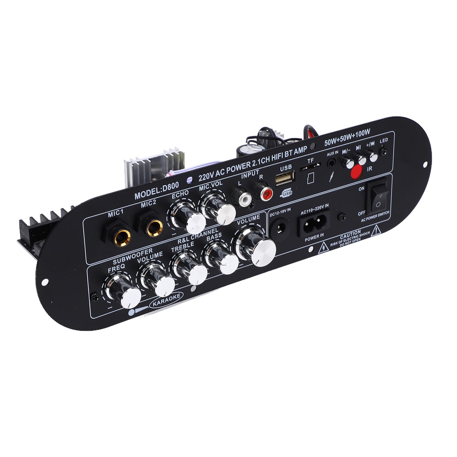 Wzmacniacz Audio z Obwodem Zabezpieczającym — Zaawansowany Cyfrowy Wzmacniacz Mocy HiFi z technologią 5.0 dla Entuzjastów Dźwięku (Wtyczka UE)