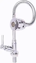 TKLA Torneira Gourmet para Cozinha Gourmet Flexivel Fria Em ABS Jato Regulavel de Mesa Cor Cromada Luxo Fria