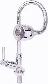 TKLA Torneira Gourmet para Cozinha Gourmet Flexivel Fria Em ABS Jato Regulavel de Mesa Cor Cromada Luxo Fria