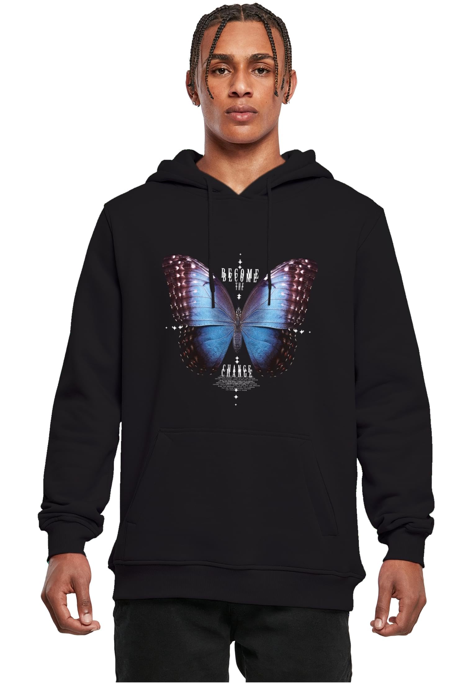 Mister Tee Herren Become The Change Butterfly Hoody