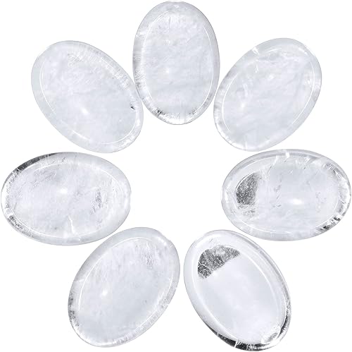 Miniatura 9 de SUNYIK Piedras de cristal pulido ovaladas para la preocupación del pulgar, piedra curativa de palma de bolsillo para aliviar la ansiedad y el