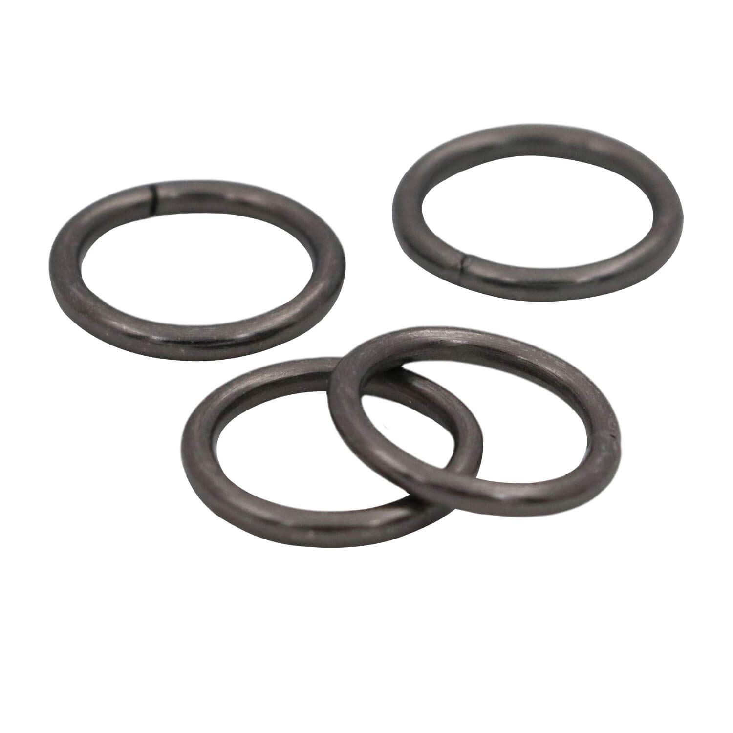 BIKICOCO 1/2'' Metal O-Ring Buckle Connector Round Loops Non Welded for Bags Webbing Purse and Belt Straps Gunmetal, Pack of 150 - Image 4
