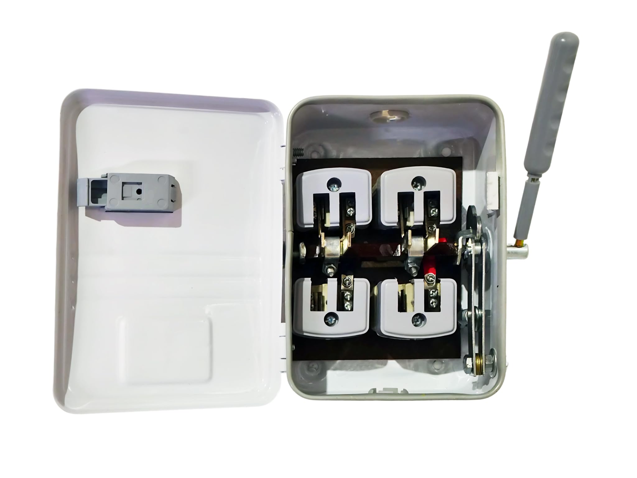 DeHMY Electric 2-Pole Change Over Switch, 32A, 240V – Heavy Duty Single-Phase Metal Box for Home & Office, Reliable Circuit Breaker Protection, Easy Installation