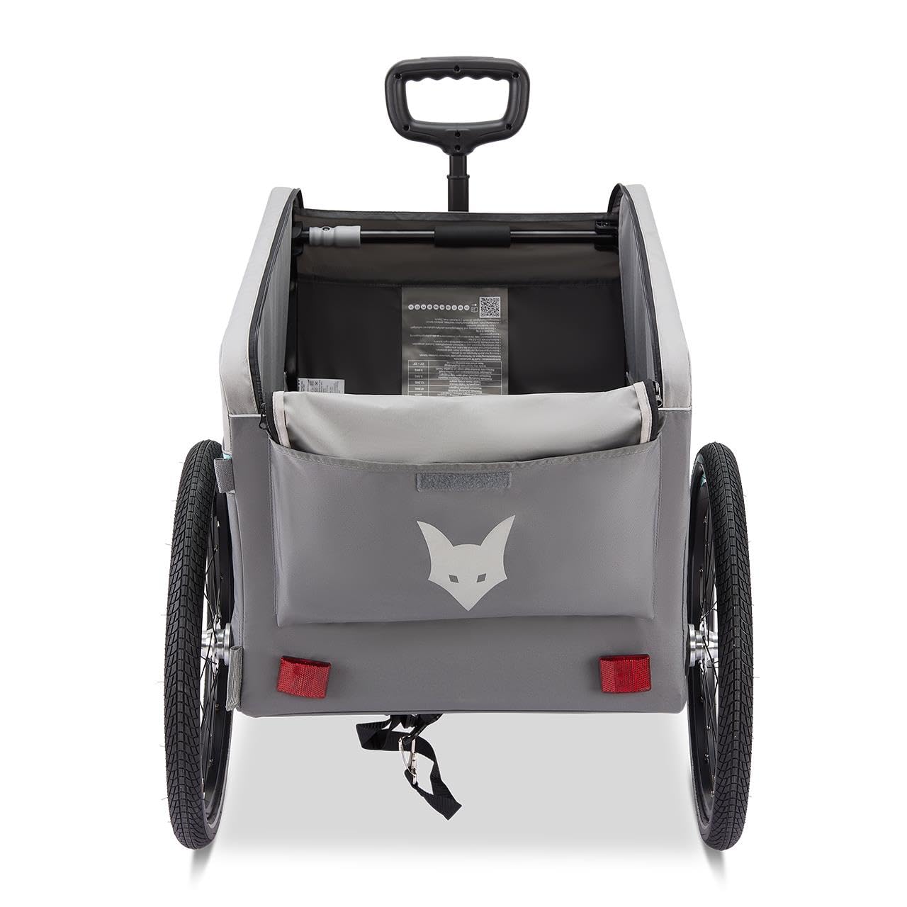 Rimorchio per bici FX-LA120 grigio • 2 in 1 pieghevole • rimorchio cargo 120L con portata 47,8kg • volume di carico 120L • carretto per uso quotidiano