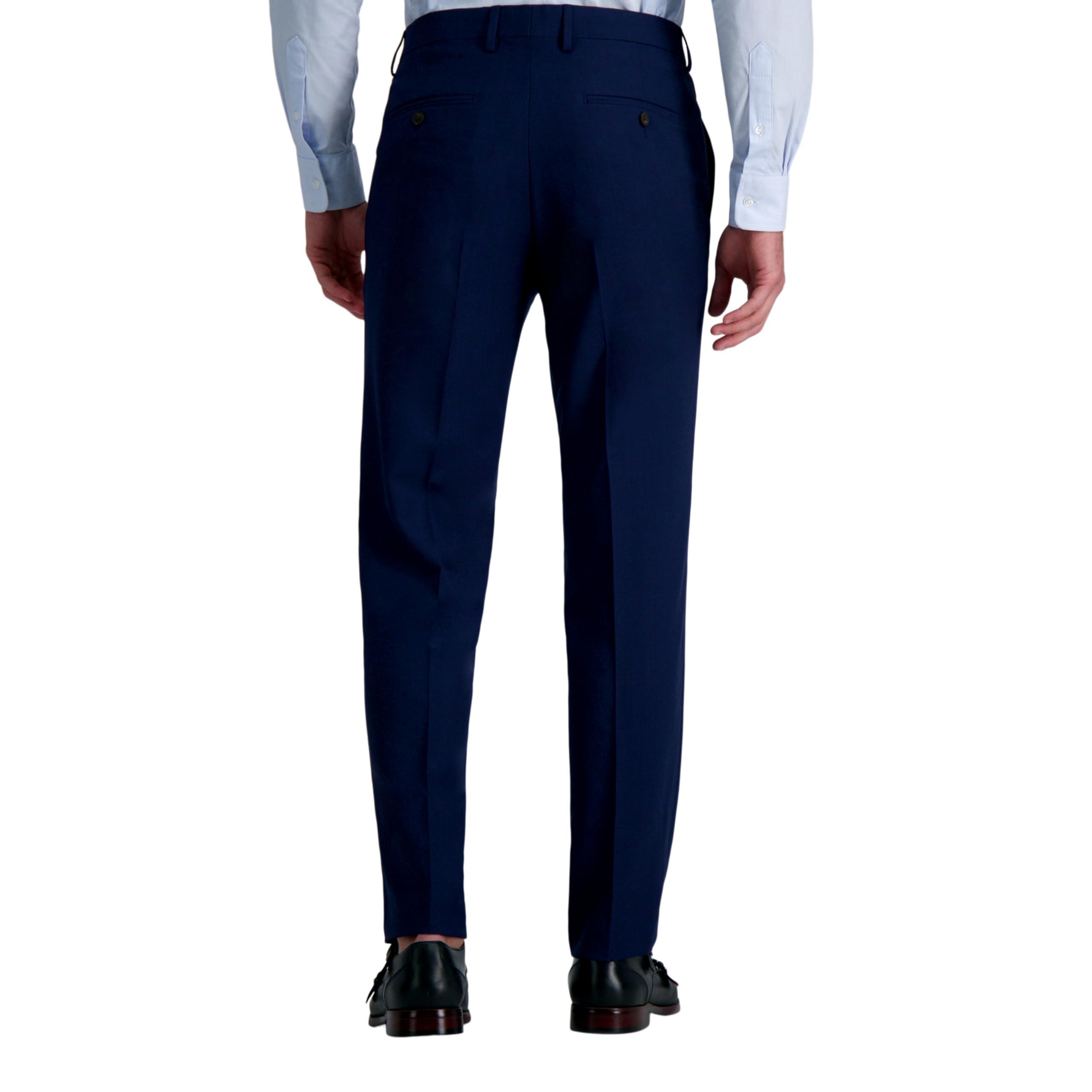 Haggar R - Pantalón de vestir para hombre, ajuste recto, parte delantera plana, talla grande y alta