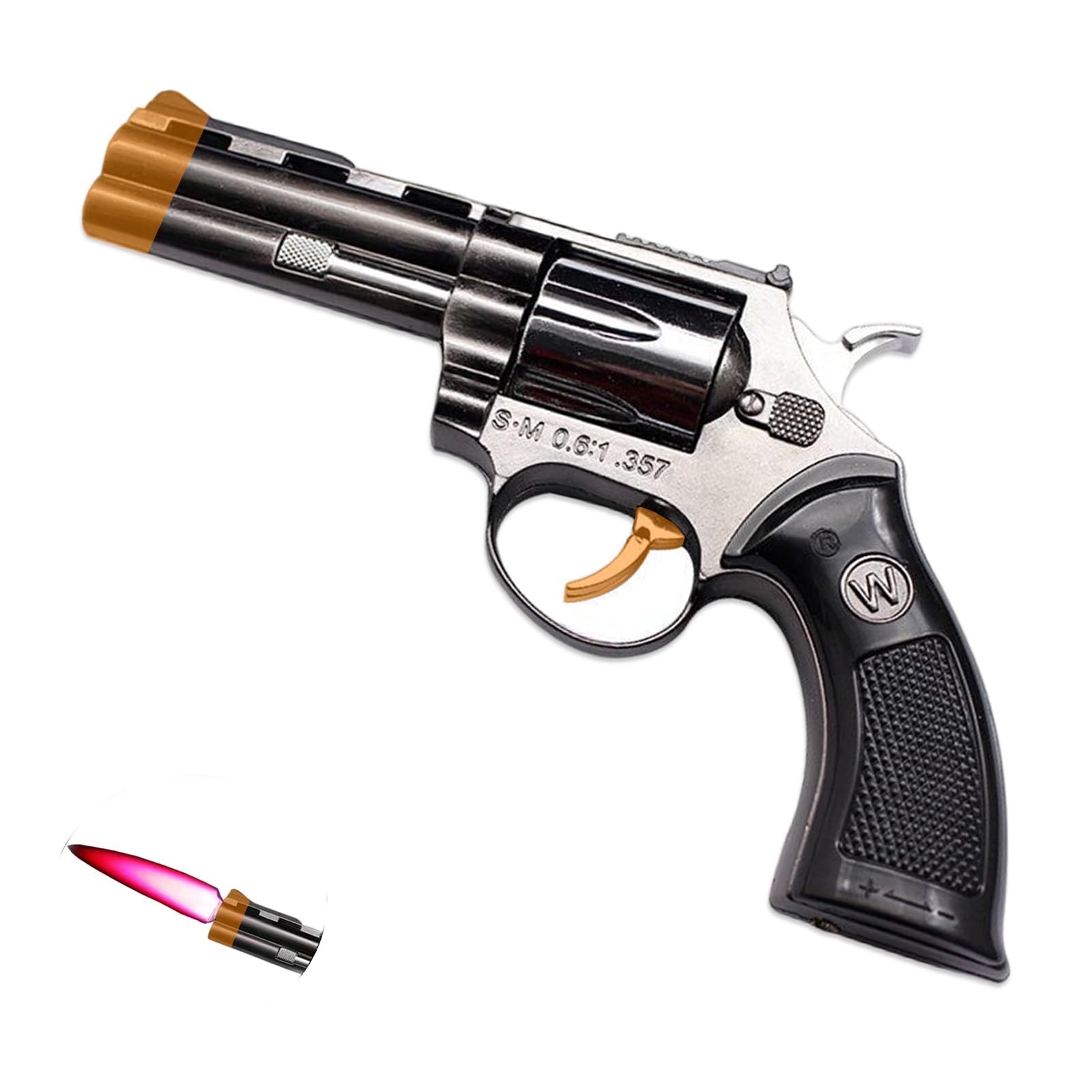 VNJEOKMG Cool Torch Lighters, Vintage Lighters, Red Flame Metal Lighter Case, Refillable Adjustable Lighter, Birthday Gift Candle Camping, Men's Gift Item (No Gas) (5.3)