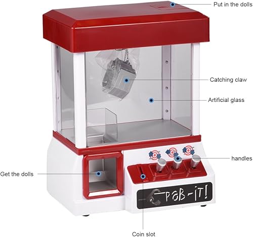 Miniatura 3 de Mini juguetes de máquina de muñecas, juego electrónico de la máquina de la garra con los niños
