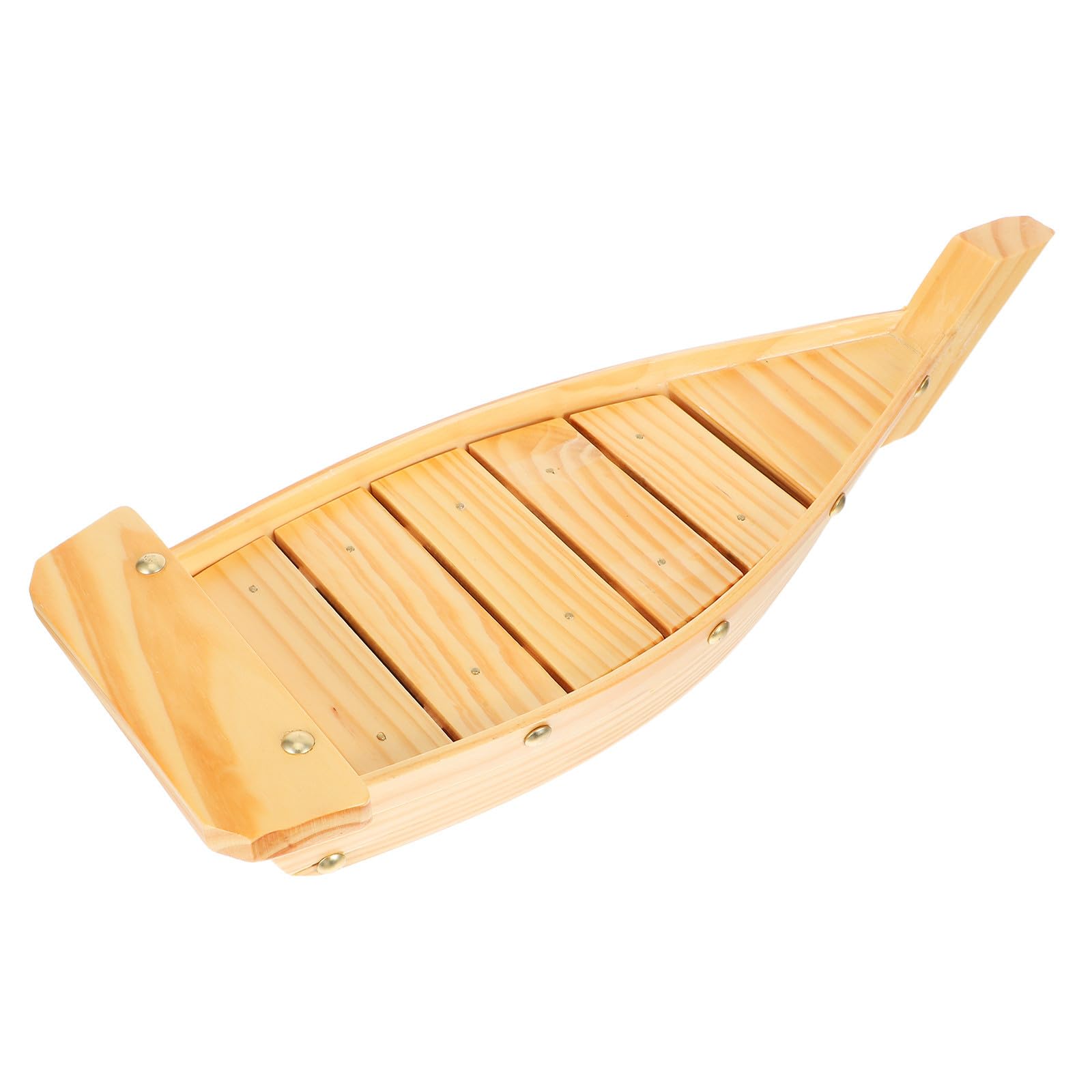 ABOOFAN Plat de Service Sushi en Bois, Forme Bateau, Style Japonerie | Collations et Sashimi, Décoration de Table, Fêtes Spéciales et Repas Familiaux, Usage Domestique ou Restaurant