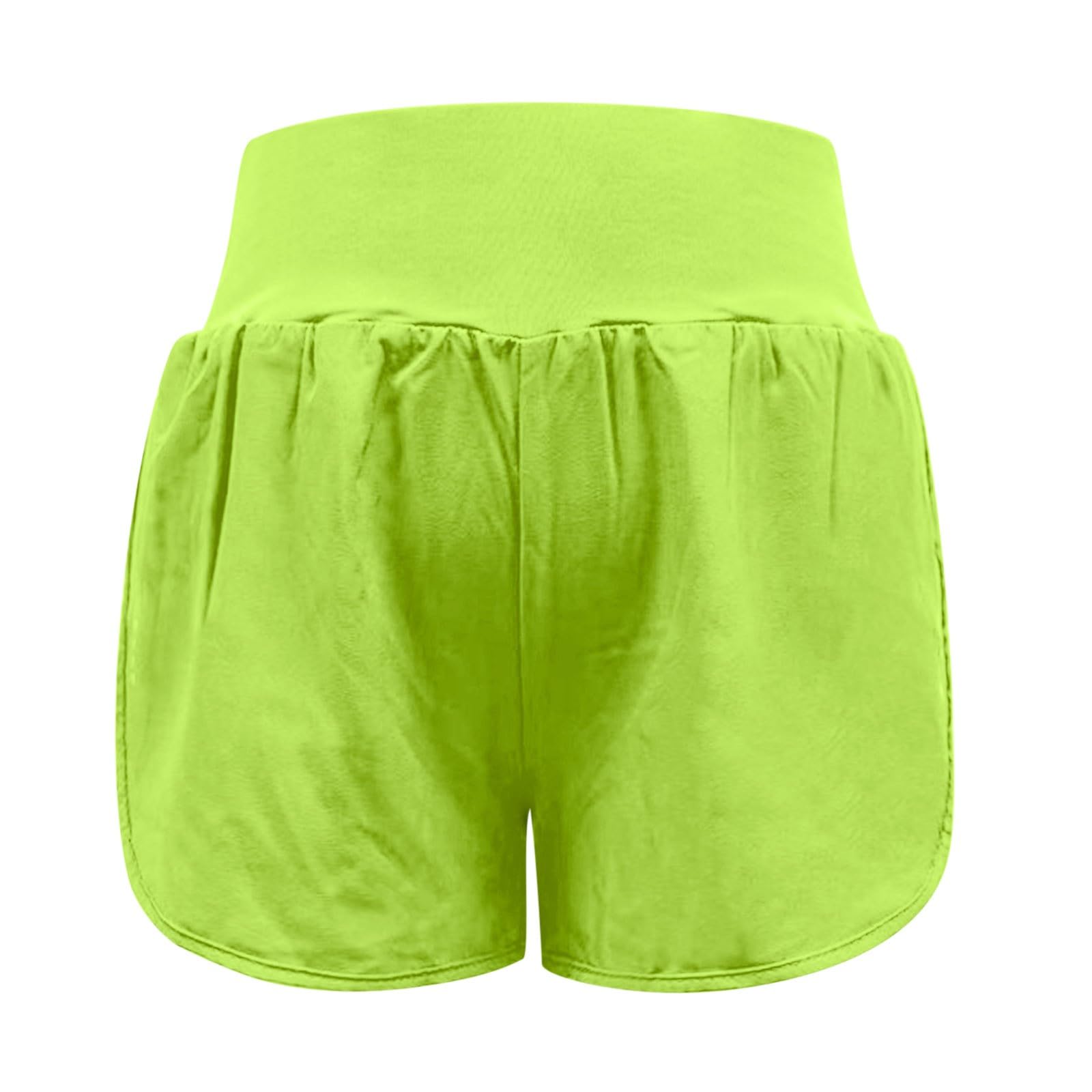 Laufshorts Damen 2 in 1, Anti-Durchsichtig mit Seitentaschen Reißverschlusstasche am Bund High Waist schnelltrocknend Sportshorts für Yoga Training