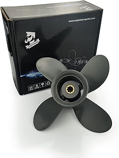 Boatman 9 1/4x10 Aluminum Outboard Propeller fit Honda Motor Engines 8/9.9/15/20 Hp,8 Spline Tooth,RH (4 Blade) 9 1/4x10-4blade
