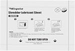 Wingwise 12-Pack Shredder Lubricant Sheets, 8.5 x 6 Inches, Sharpens Blades & Reduces Jams, Mess-Free Maintenance for All Shredders