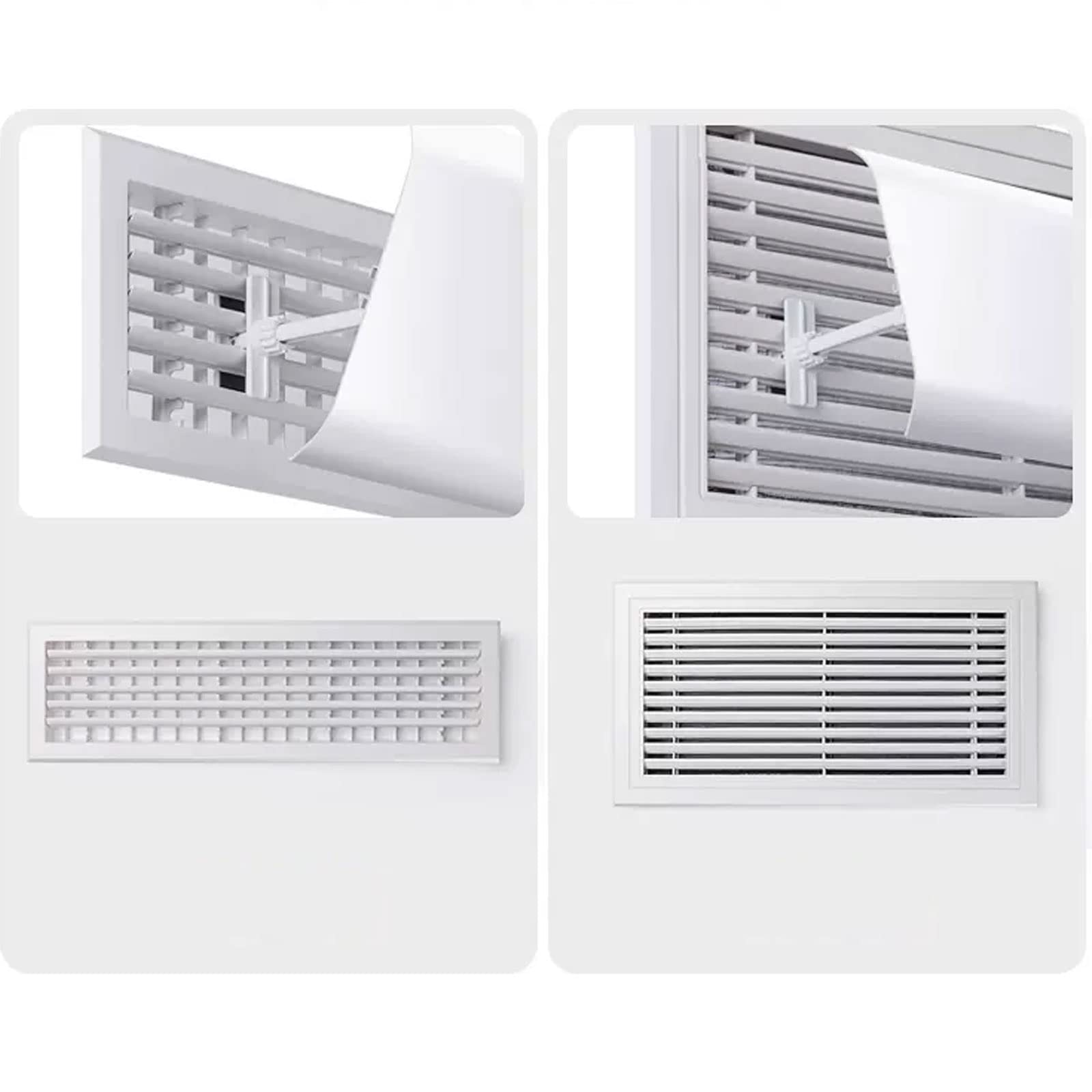 Deflettore Condizionatore Universale Materiale Dells'ABS, Regolabile Parabrezza Aria Condizionata Scudo del Condizionatore Freddo/Calda, Prevenire Flusso Diretto di Aria Aria (Size : A-20 * 90CM)