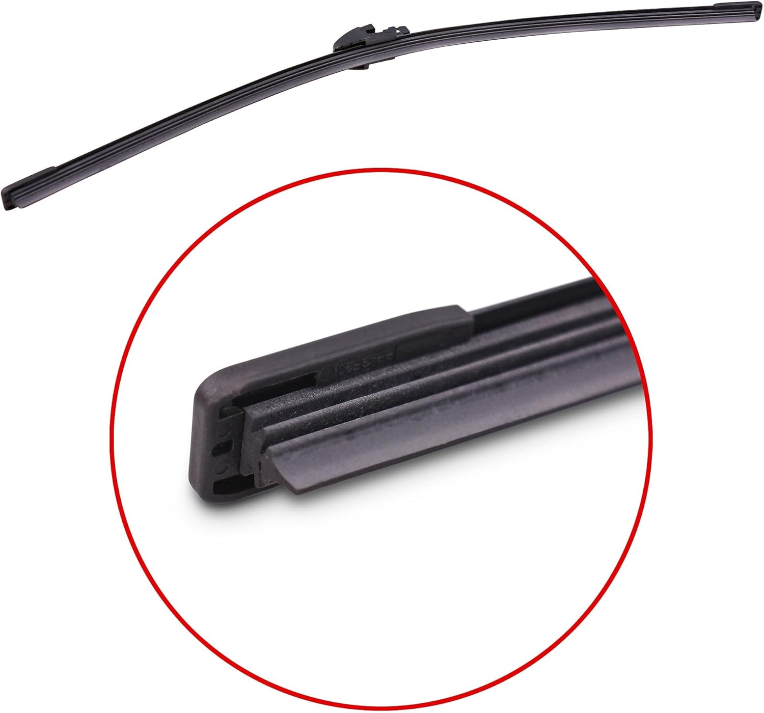 Close-up of Bosch wiper blade rubber edge