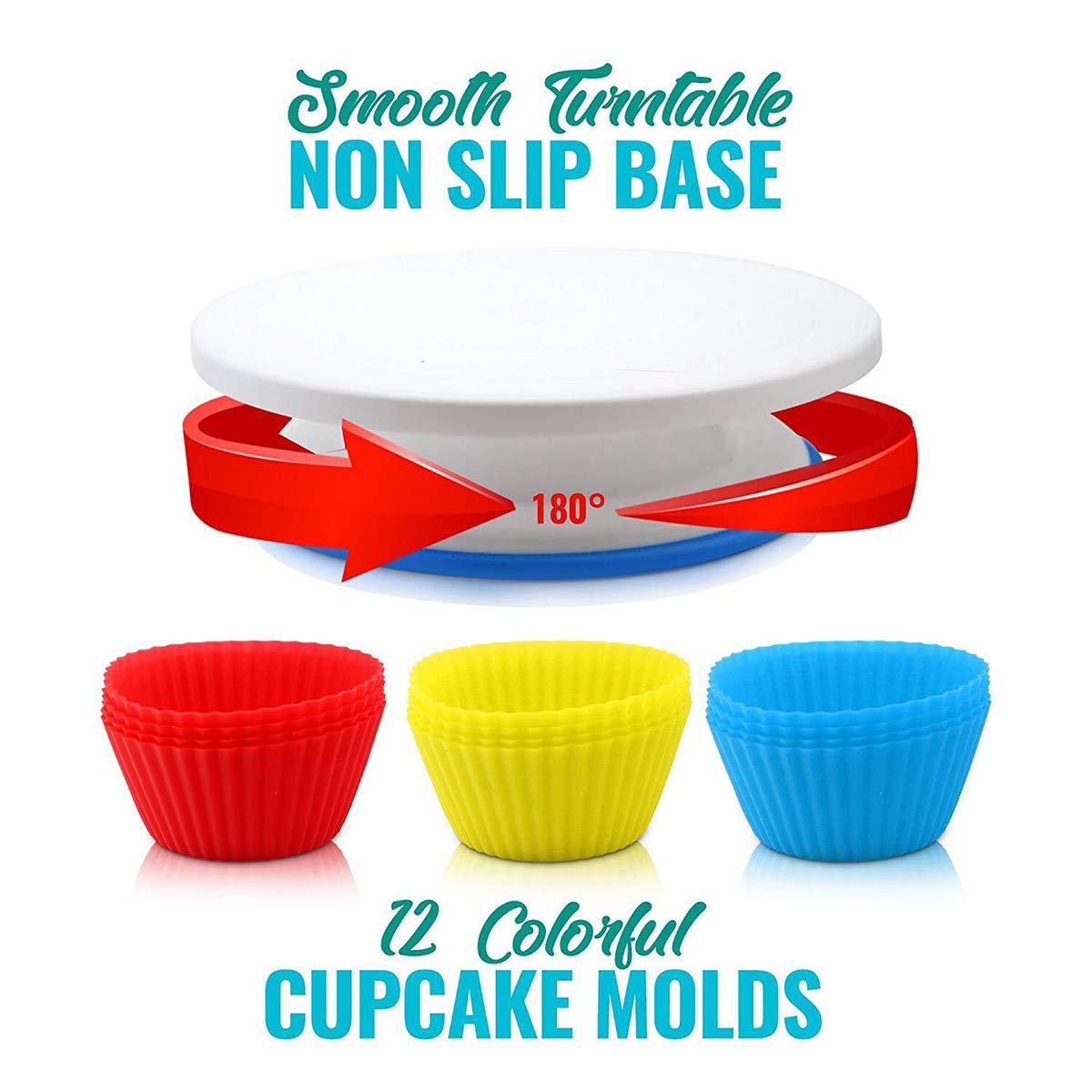 Kit Decorazione Torta, Supporto per Giradischi Antiscivolo Accessori per Strumenti di Decorazione per La Cottura, Decorazioni per La Casa,Viola /106 PCS