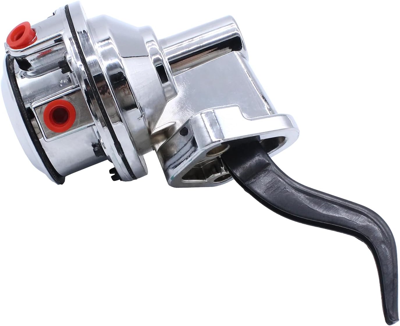 Chrome Mechanical Fuel Pump 6.5 PSI 1/4” NPT Inlet/Outlet Compatible With Pontiac 301 326 350 389 400 455,V8 Engine