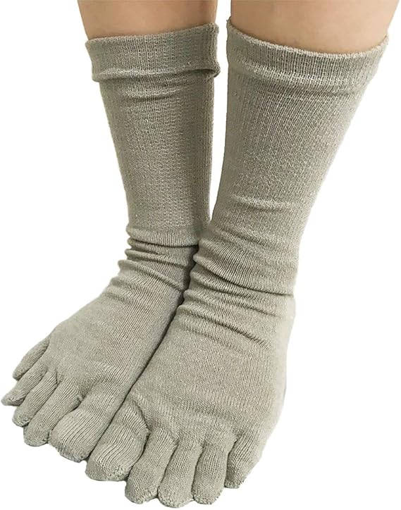 Amazon 靴下 レディース ソックス 五本指ソックス グレー2足セット レディース 通販