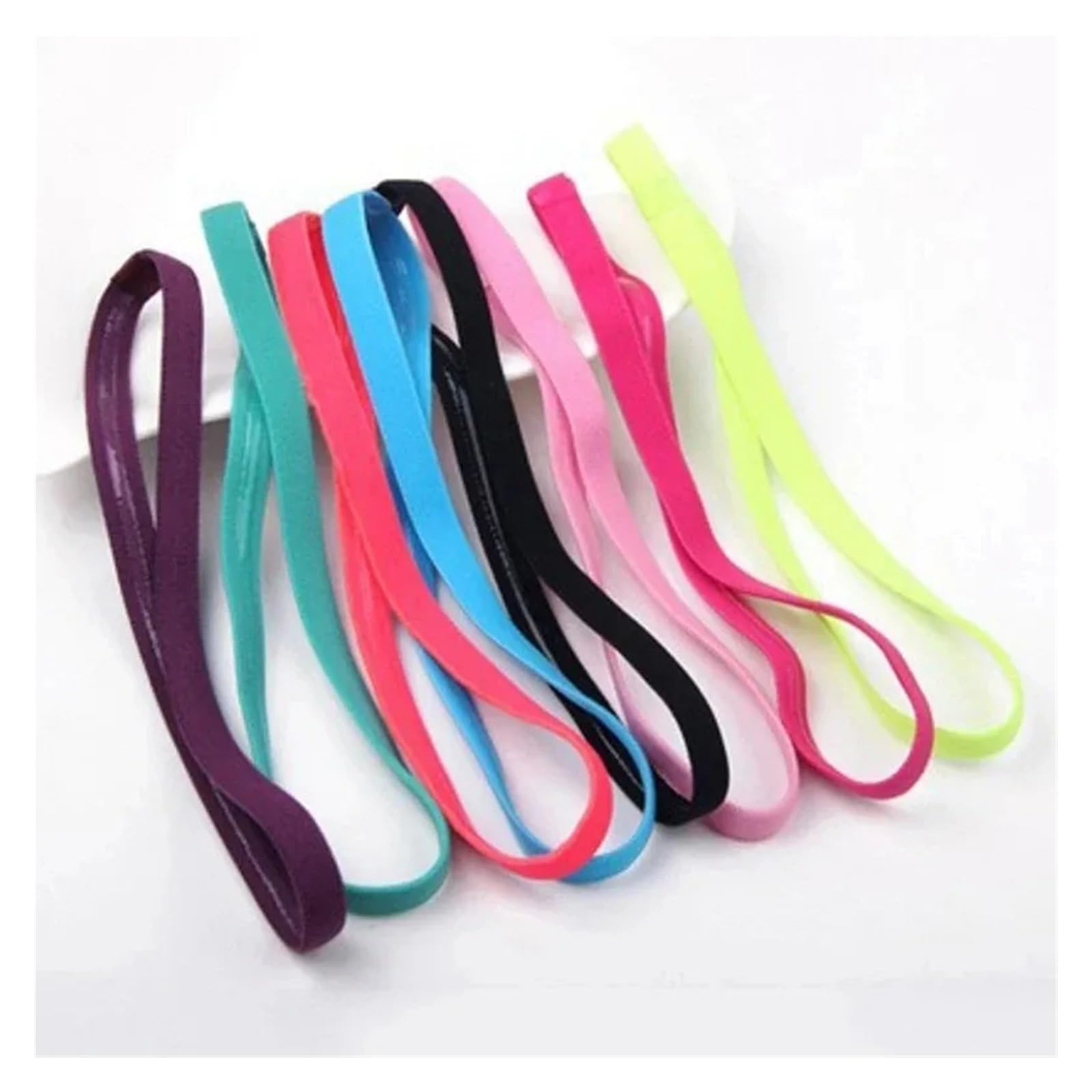 Generico Fasce elastiche semplici Fascia for capelli sportiva unisex Striscia in silicone antiscivolo Guida al sudore Yoga Accessori for il fitness e la corsa