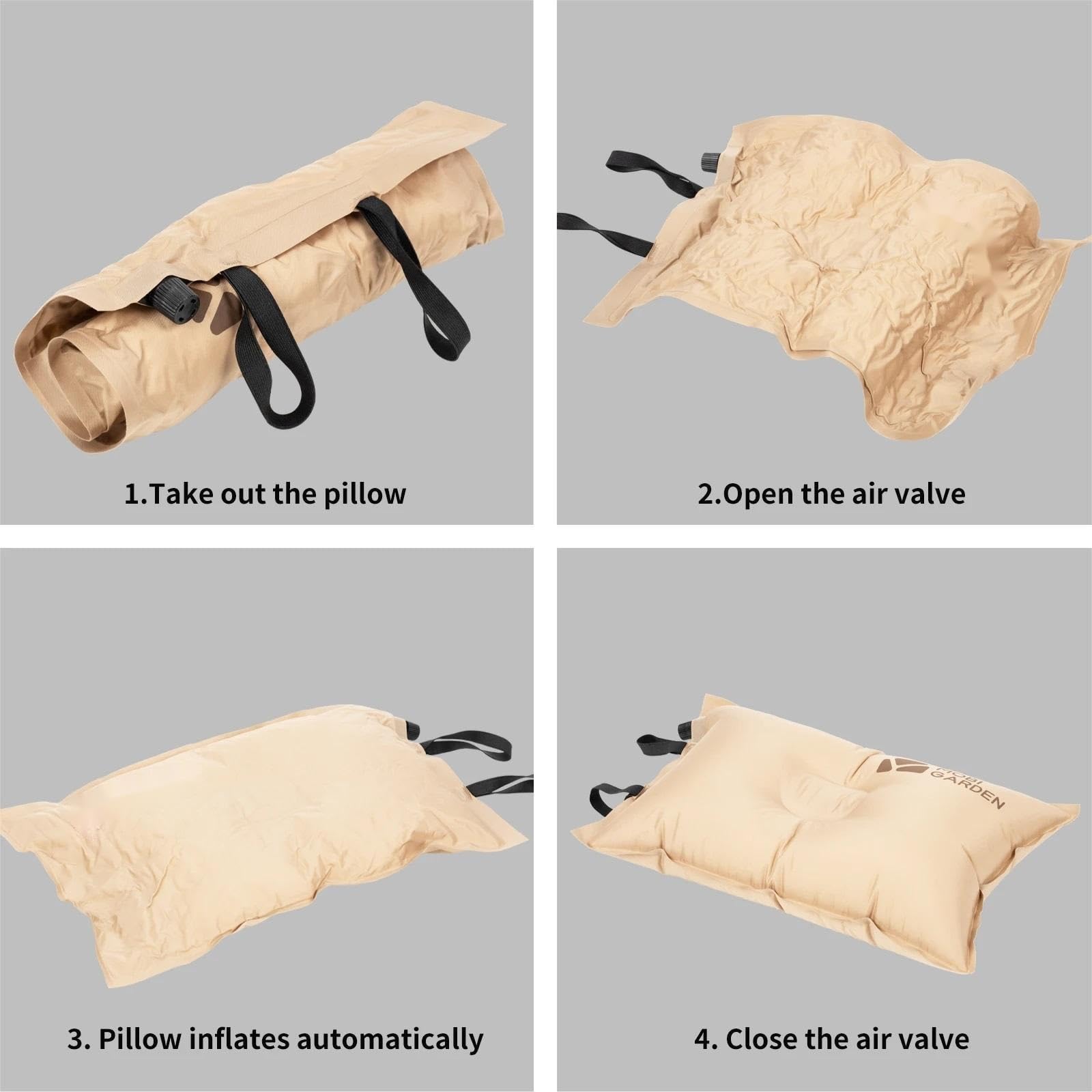 Oreiller de camping gonflable ultraléger for adulte, oreiller gonflable de, oreiller gonflable compact for dormir, coussin d'oreiller de de camping gonflable doux, coussin d'oreiller compressible ultr