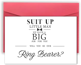 Romantic Ring Security Wedding Ring Bearer Gifts, Will you be our Ring Bearer? Ring Bearer Proposal Gift for Men Women, Ring Bearer Card