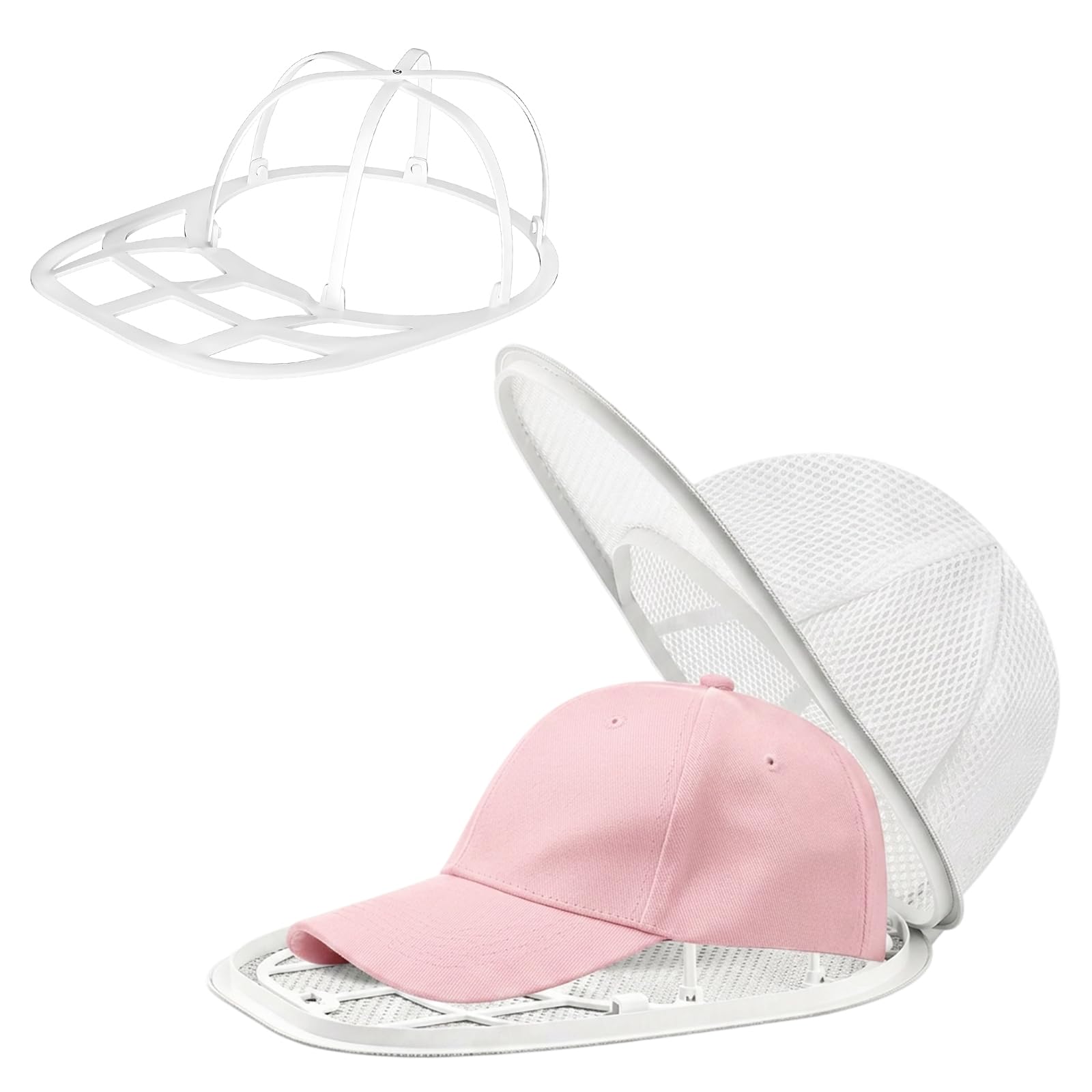 RJFUJP Baseball Cap Washing Cage, Hat Washer Cage, Cap Washing Cage, Collapsible Hat Cleaner, Practical Cap Cleaner for Baseball Caps Washing Machine & Dishwasher Use