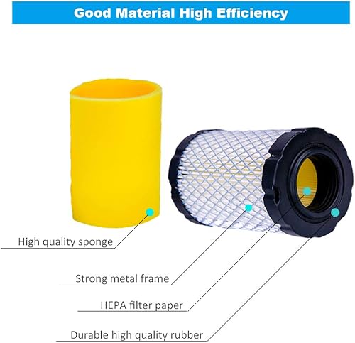 Miniatura 2 de ZLKSKER 796031 Filtro de aire con filtro de combustible, repuesto para B&S 591334 594201 797704 31A507 31A607, filtro de aire para cortacésped