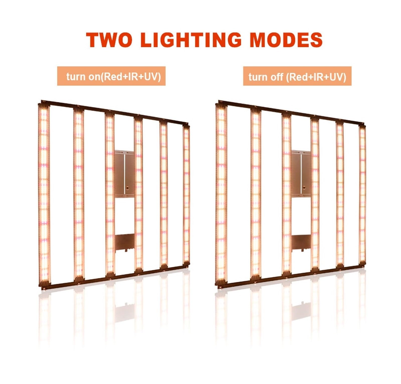 Lámpara de Cultivo, Luz LED de Cultivo de Espectro Completo de 1000W y 1500W, Barra de luz LED de Cultivo LM301H, Encendido/Apagado UV IR for luz de Plantas(320W)