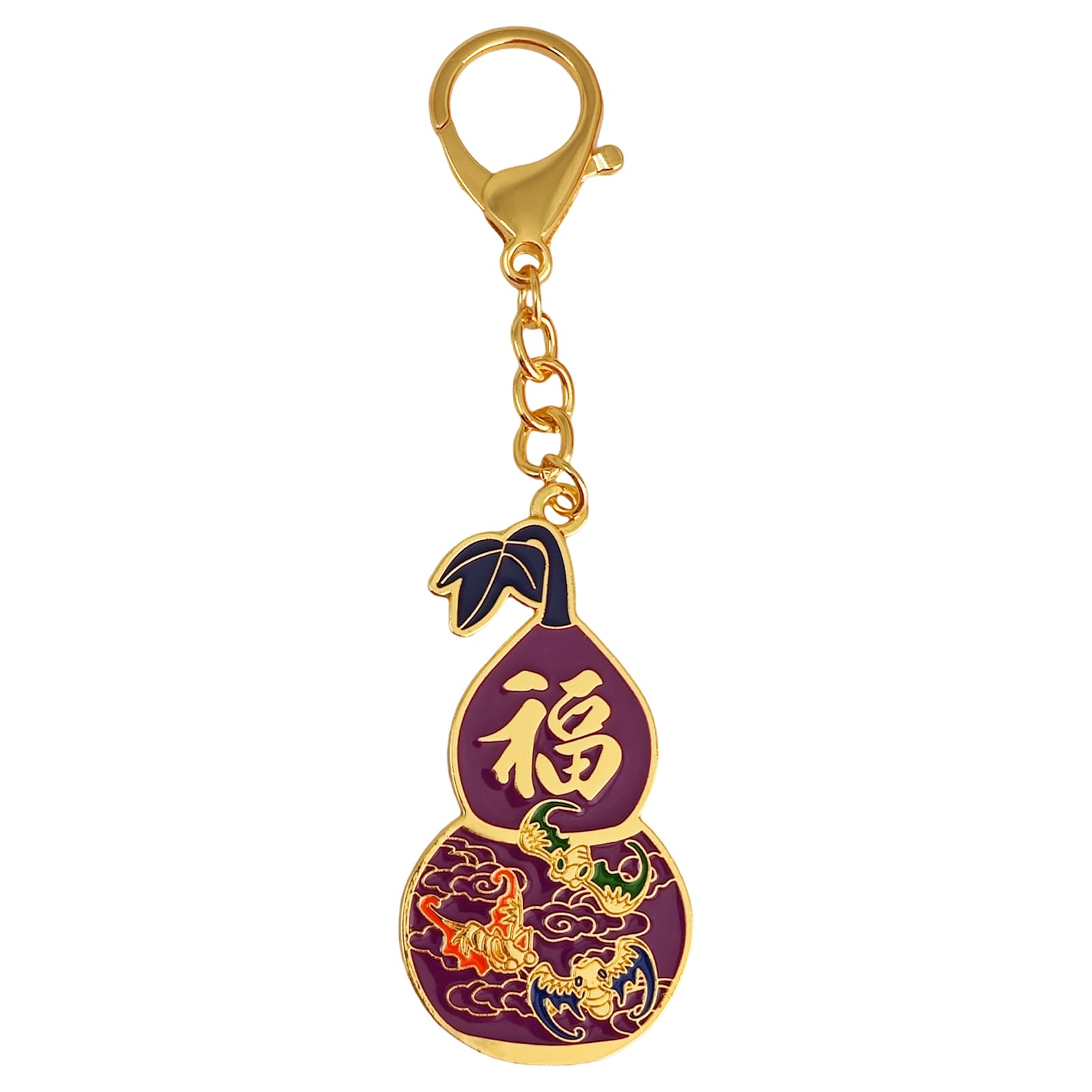 Feng Shui Five Blessing Wu Lou Keychain Luck Wealth Key Chain