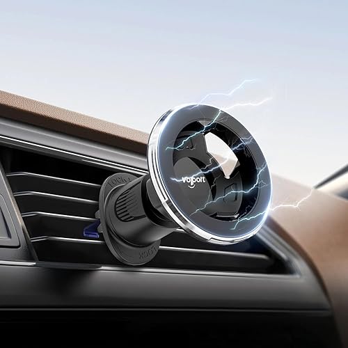 Miniatura 9 de Soporte de ventilación Magsafe horizontalvertical soporte magnético ultra fuerte para teléfono de coche, soporte de ventilación de aire con imán