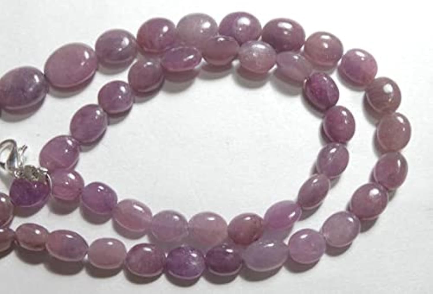 Collier saphir rose rubis naturel LKBEADS, le cadeau précieux idéal pour femme