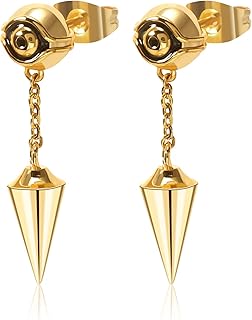 HELLOICE Eye of Ra Dangle Earrings Stud Earrings Hoop Earrings Hypoallergenic 18K Gold Plated