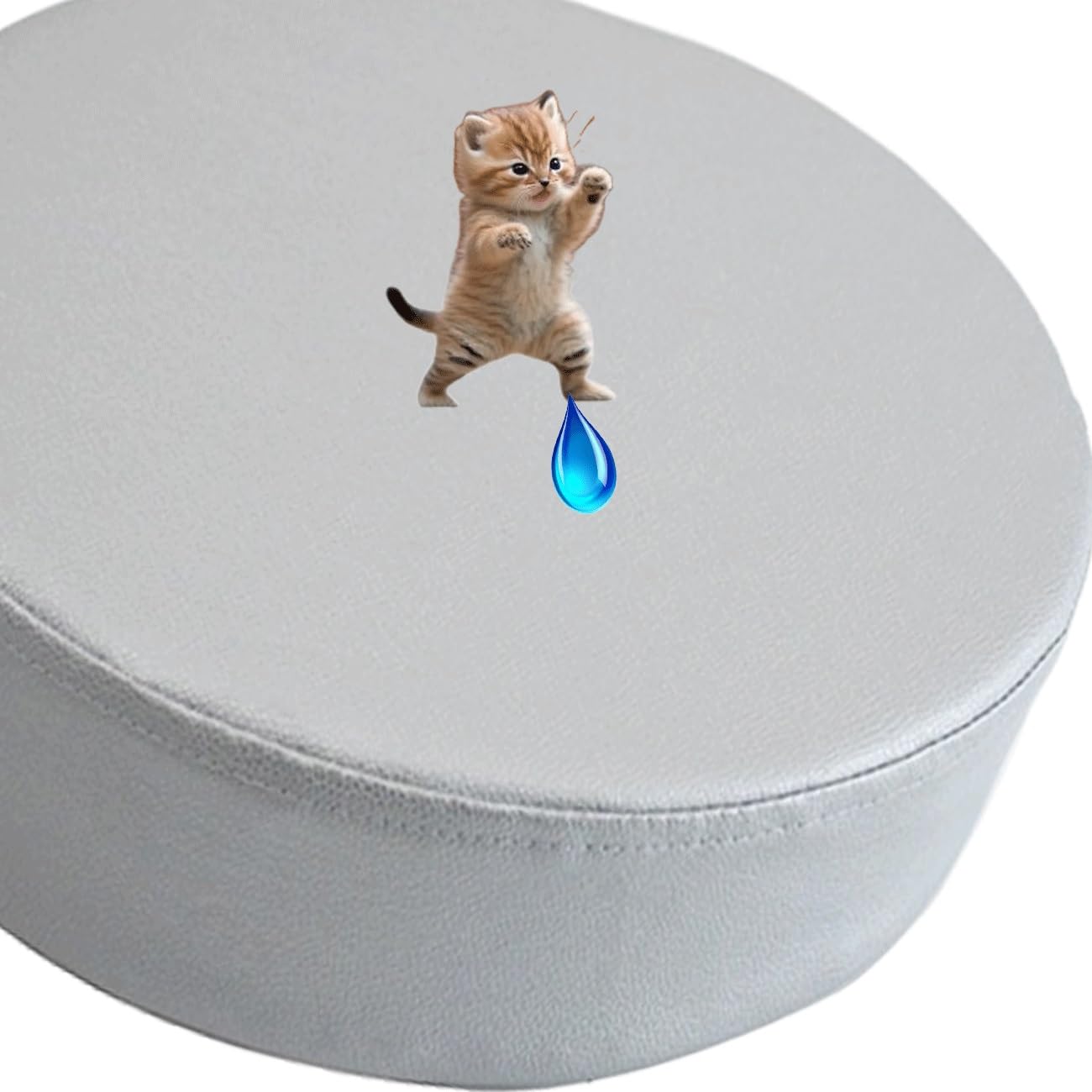 uyeoco Waterproof Memory Foam Round Seat Cushion 3/5/8cm Thick,25/30/35/40/45/50cm Round Stool Cushion, Circle Chair Pad with Removable Cover for Dining Kitchen Bar Chairs(Color 5,40X40X5cm)