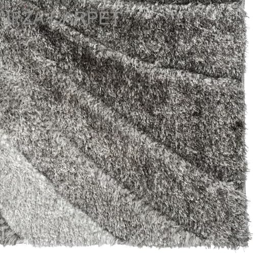 Image of Soft Shaggy Carpet 5x7 Feet - Ultra Plush, Non-Slip, High Pile 2 Inch Microfiber Rug for Bedroom, Living Room, Kids Room & Office - Modern Cozy Floor D�cor (Gray Silver C)
