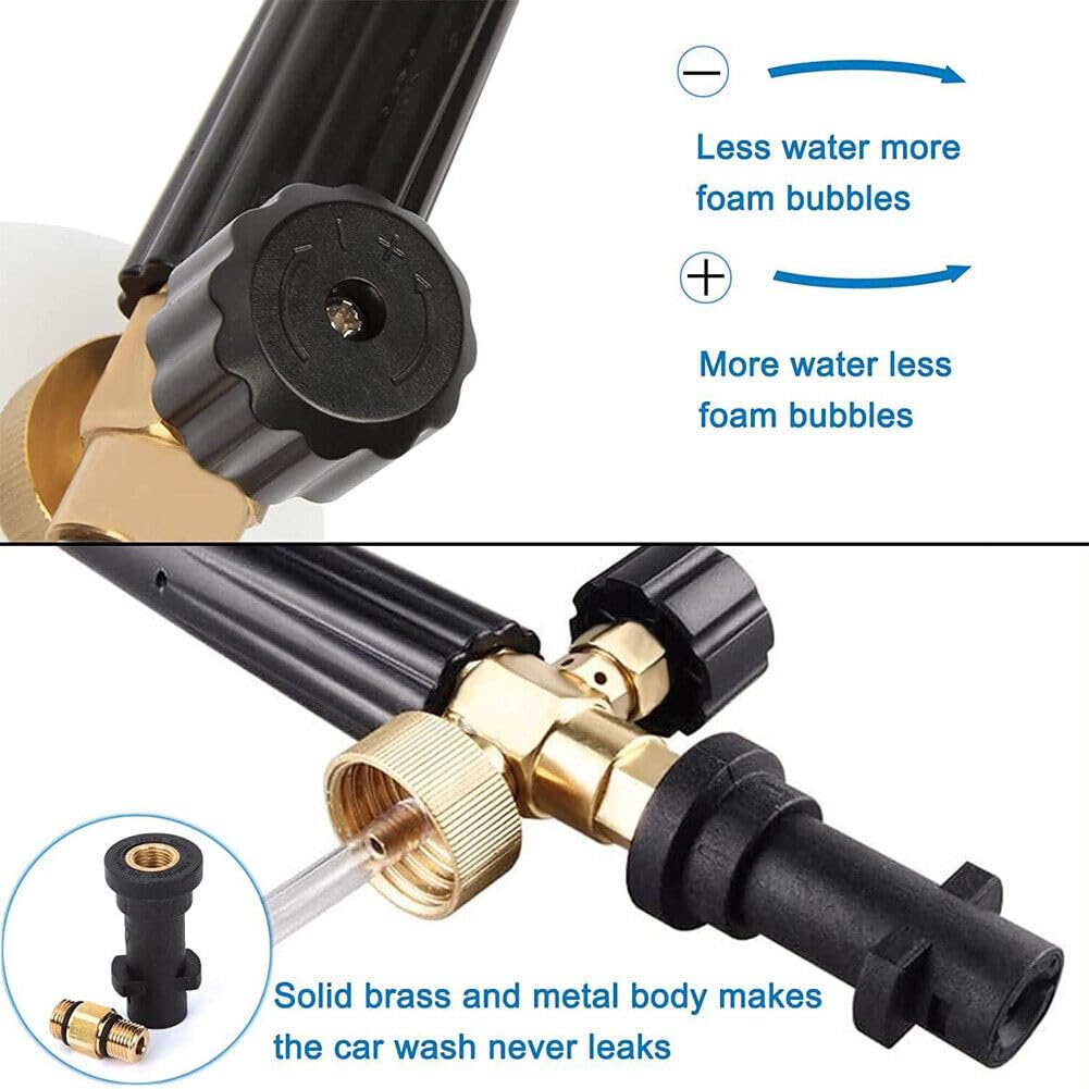 Canon à Mousse Lavor/Parkside/Spear And Jackson Lance à Mousse Pour Nettoyeur Haute Pression Pieces En Laiton Concentration Reglable Plage De Pulverisation Reglable 1l 2155705743 L