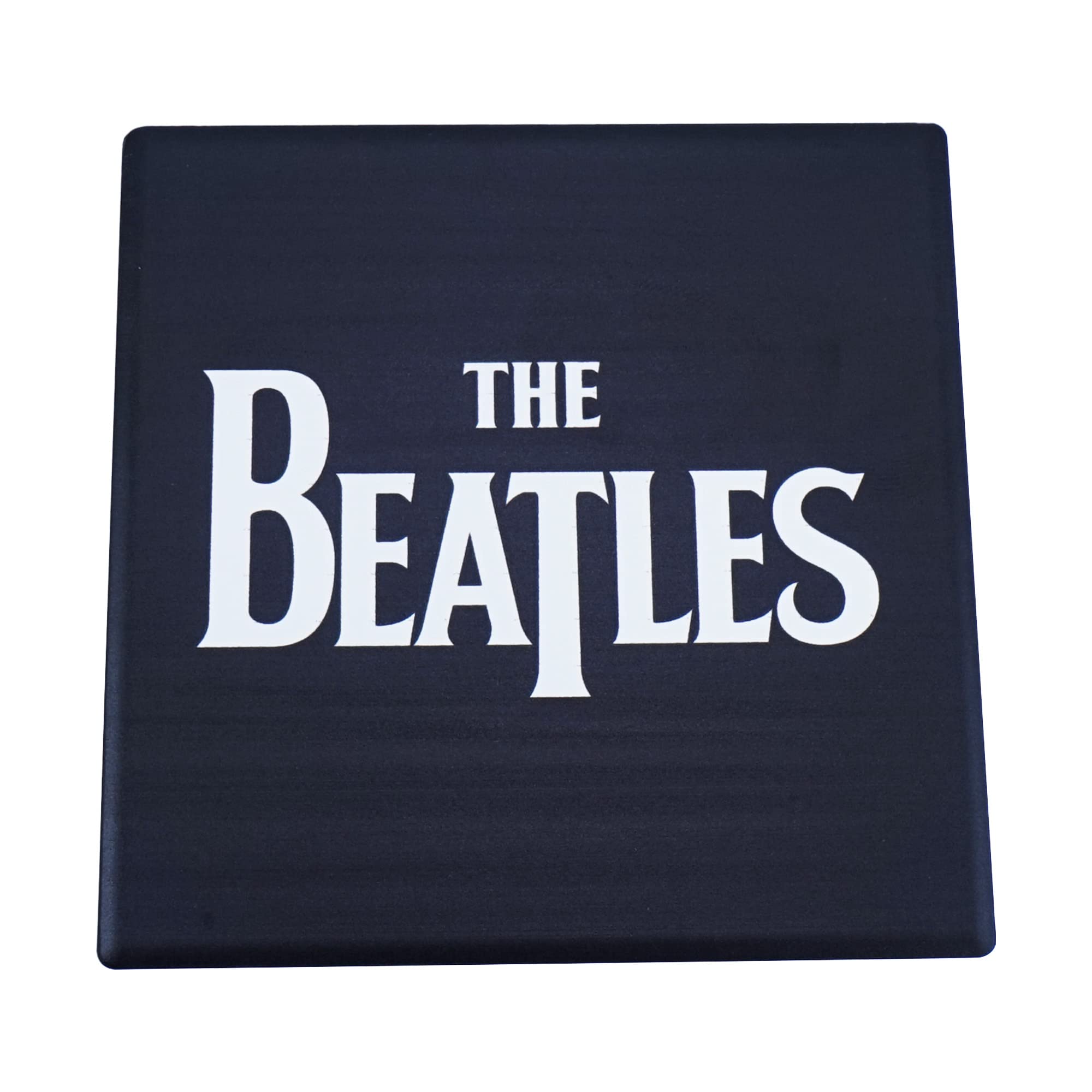 Dessous de verre noirs pour man cave tapis de bière The Beatles