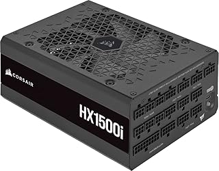 Corsair HX1500i, HXi Series, 80 PLUS Platinum Fully Modular Ultra-Low Noise ATX Digital Power Supply (Triple EPS12V Connectors, 140mm Fluid Dynamic Bearing Fan, Zero RPM Fan Mode) Black
