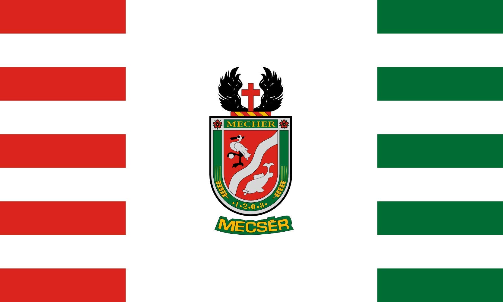 Drapeau Mecsér grand format en tissu haute densité durable