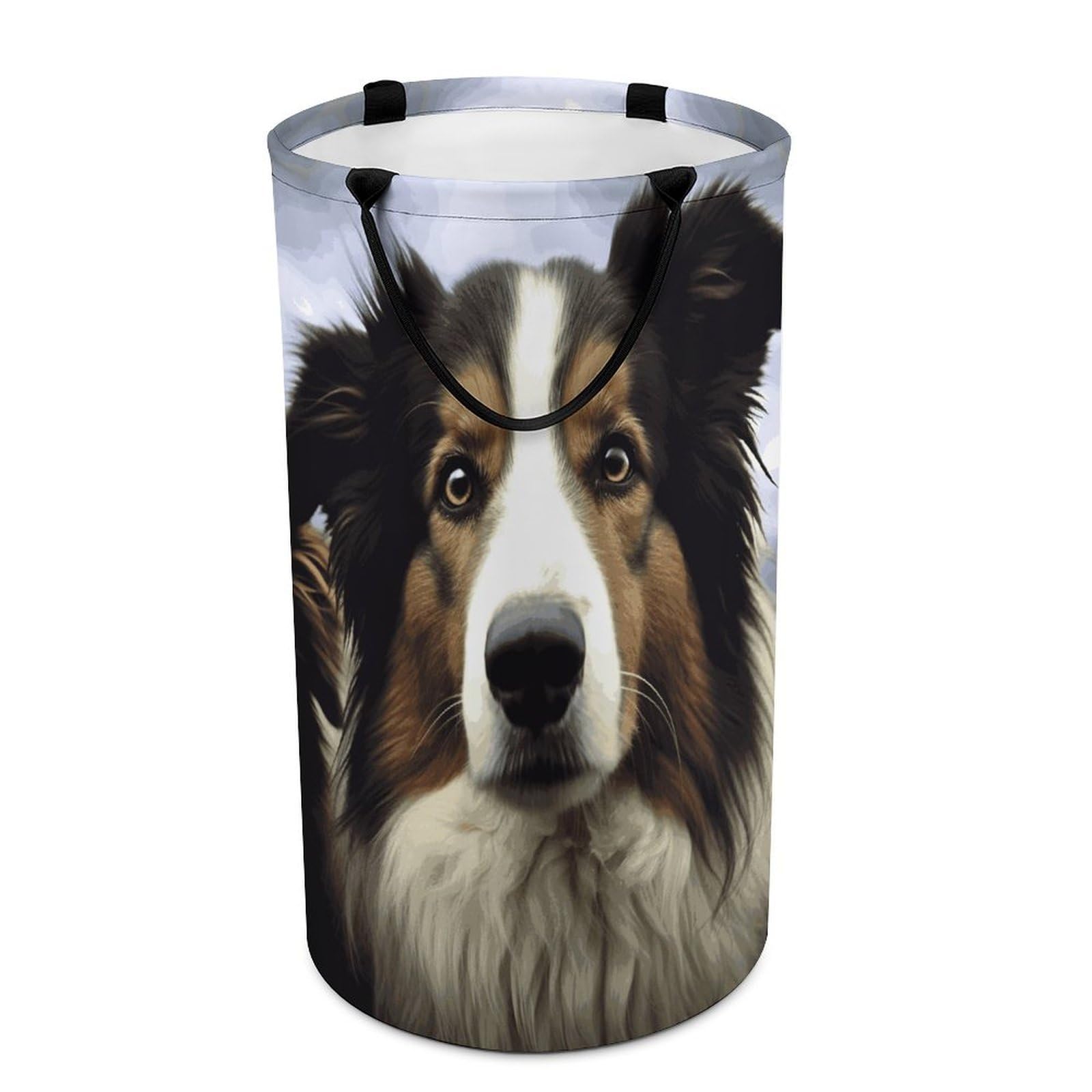 Adfgyerh Style Sheep Dog Laundry Basket ，Foldable Waterproof Model ，Laundry Hamper ，Handles On Both Sides Easy To Move ，Storage Basket For Bedroom, Bathroom, Dorm, Laundry Room.