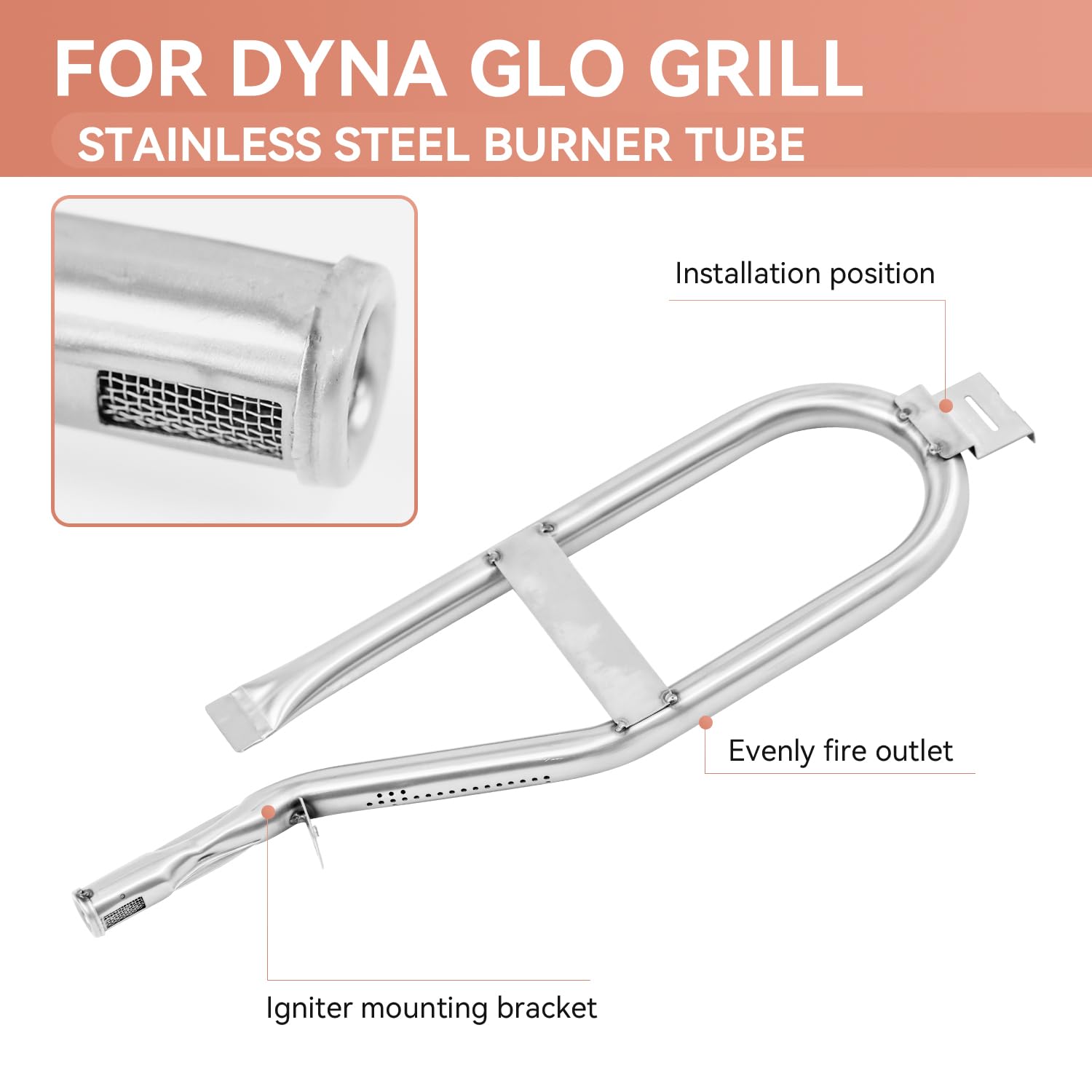 DGH474CRP Griglie Parti per griglie Dyna Glo Grill Parti di ricambio DGF493BNP DGH483CRP Griglia Griglia di cottura per griglie Dyna Glo 70-01-911 Griglia di cottura in ghisa Parti di griglia di