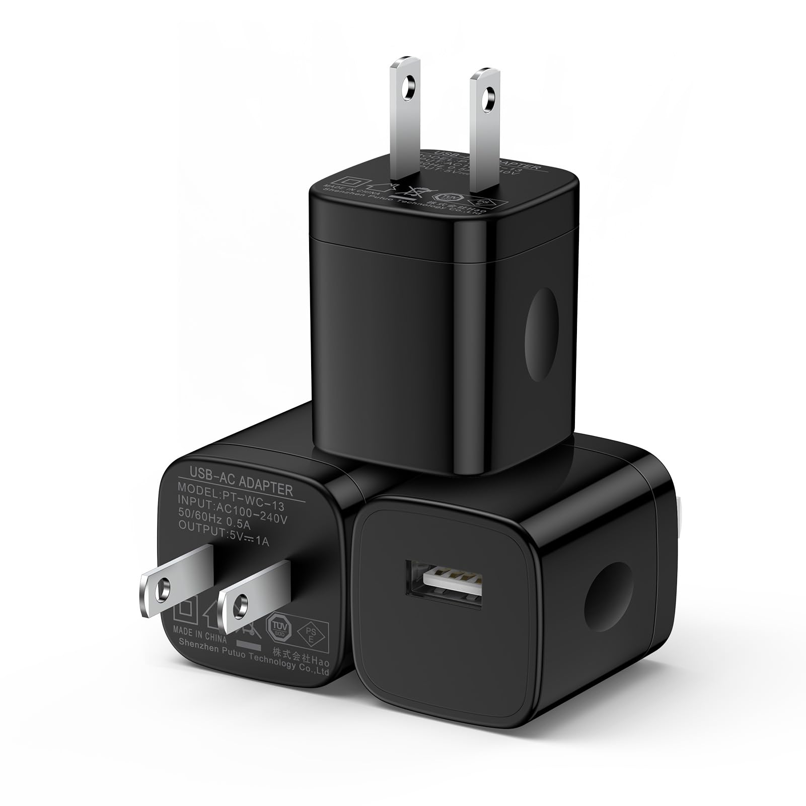 Amazon | Hootek USB コンセント USB 充電器 1ポート 1A/3個セット/PSE 
