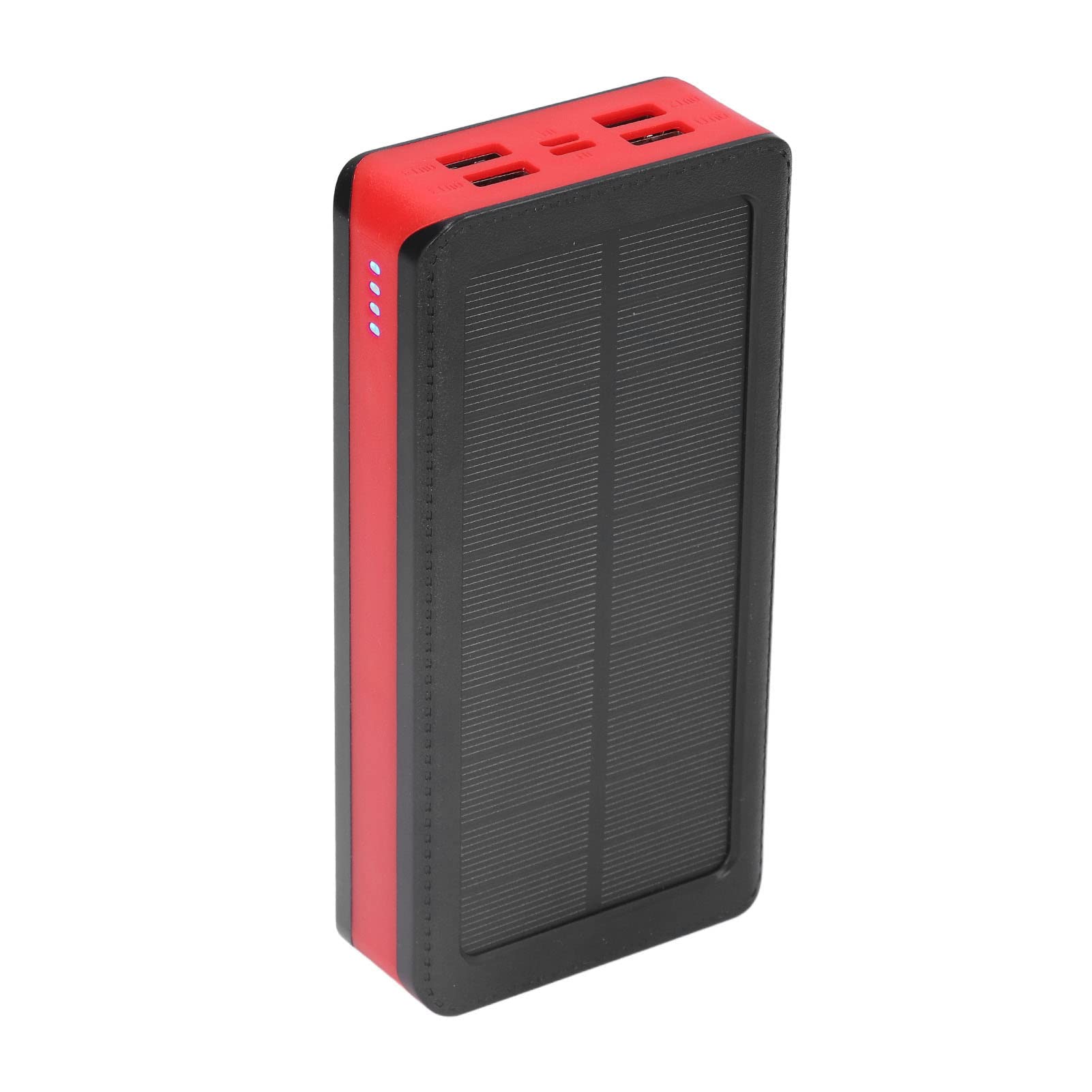 FTVOGUE Banque d'énergie Solaire à LED, Banque d'alimentation de Chargeur Solaire en Plastique 30 000 MAh avec 4 Sorties USB, Double Entrée, 3 Modes 'éclairage pour Le Camping, la Randonnée, Les