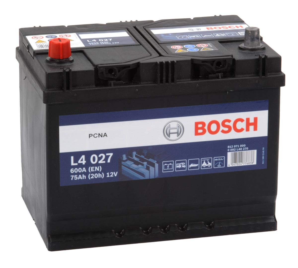 Batterie Bosch L4027 - Série L - Batterie Décharge Lente - 0092L40270